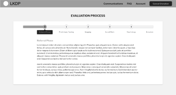 Referral Phase Wireframe